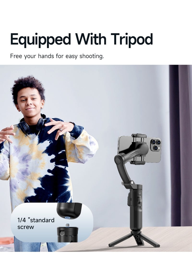 TOKQI Intelligent Gimbal,  Three-Axis Smart  Detachable Remote Control  AI Stabilizer， Android And iPhone Gimbal, Vlogging Stabilizer YouTube And TikTok Videos