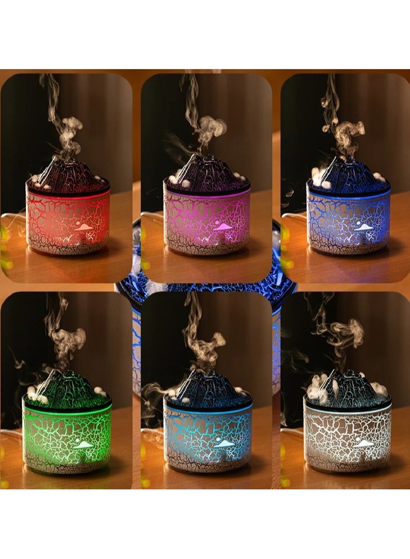 Volcano Fire Flame Air Mini Humidifier Aroma Diffuser Essential Oil with Remote Control Jellyfish for Home Fragrance Mist