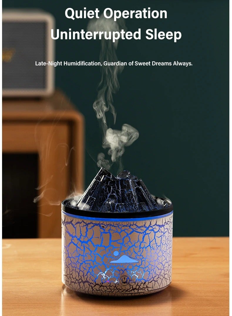 Volcano Fire Flame Air Mini Humidifier Aroma Diffuser Essential Oil with Remote Control Jellyfish for Home Fragrance Mist