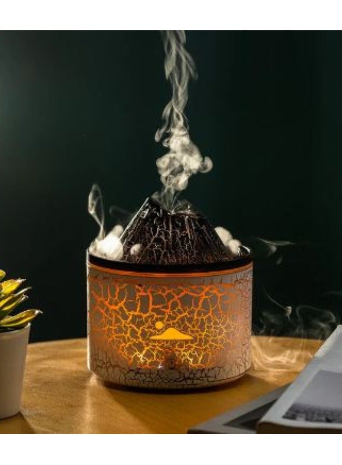 Volcano Fire Flame Air Mini Humidifier Aroma Diffuser Essential Oil with Remote Control Jellyfish for Home Fragrance Mist