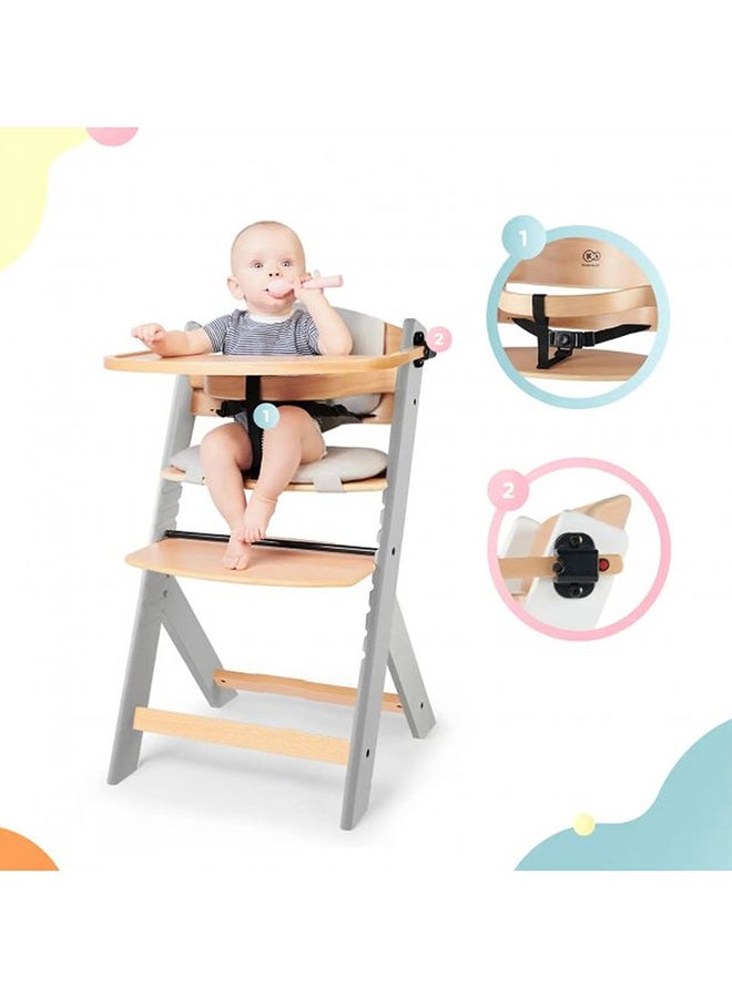 Enock Highchair With Pillow - Grey