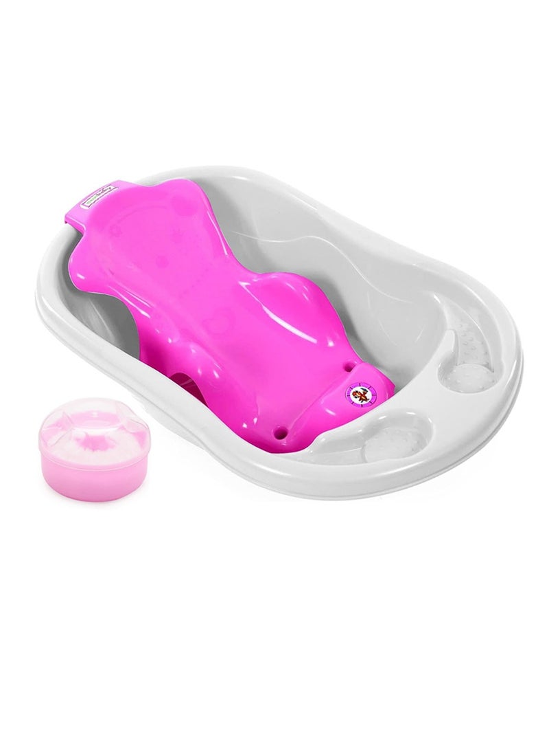 Sunbaby Buy 2 Get 1 (Sunbaby Splash Bathtub, Baby Sling with Powder Puff Free) - Blue/Pink