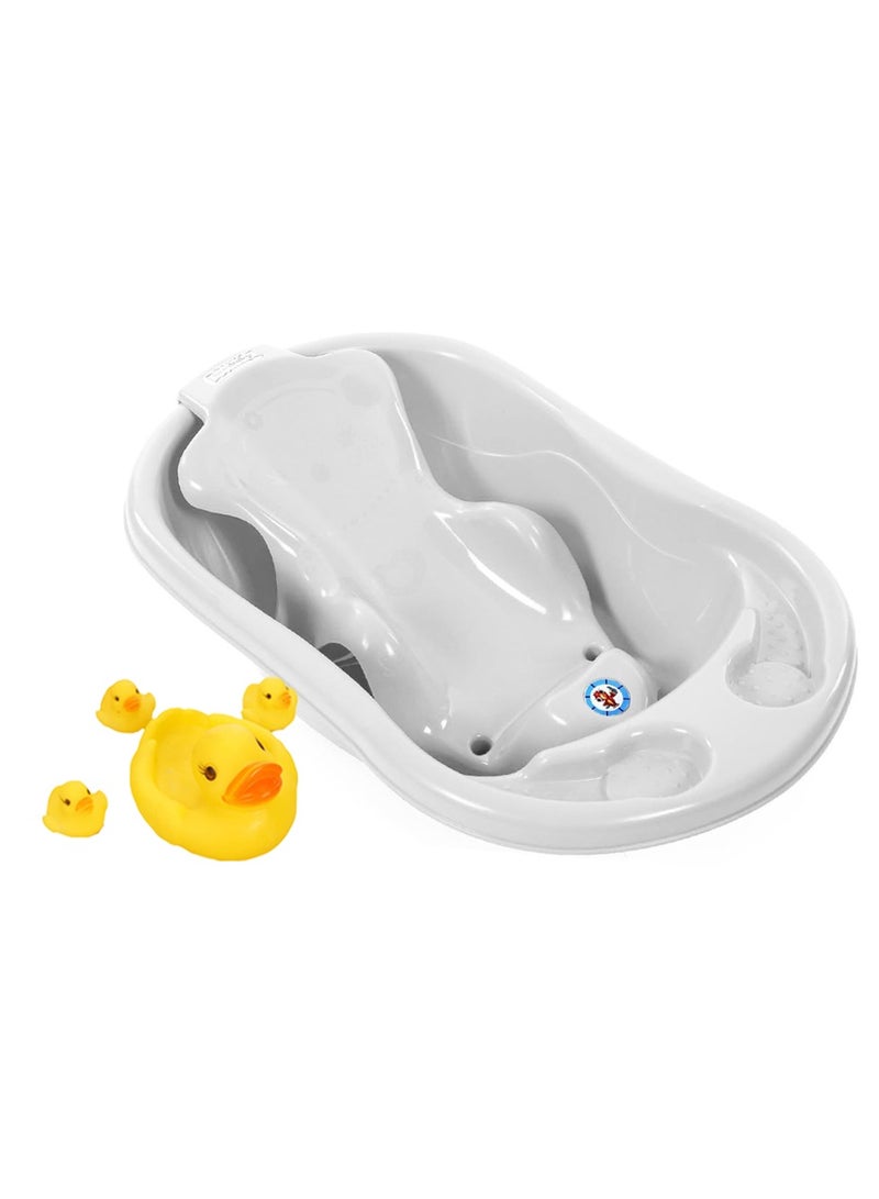 Sunbaby Buy 2 Get 1 (Sunbaby Splash Bathtub, Baby Sling with Powder Puff Free) - White/Yellow