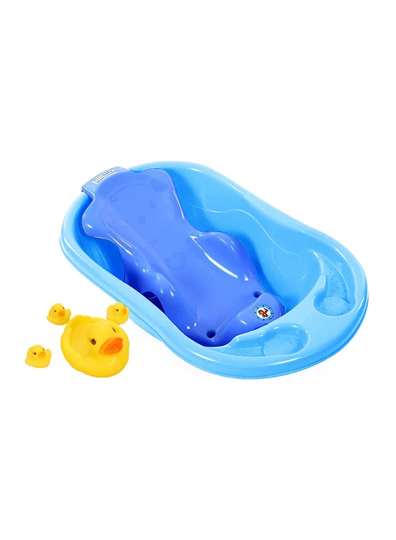 Sunbaby Buy 2 Get 1 (Sunbaby Splash Bathtub, Baby Sling with Powder Puff Free) - Blue/Yellow