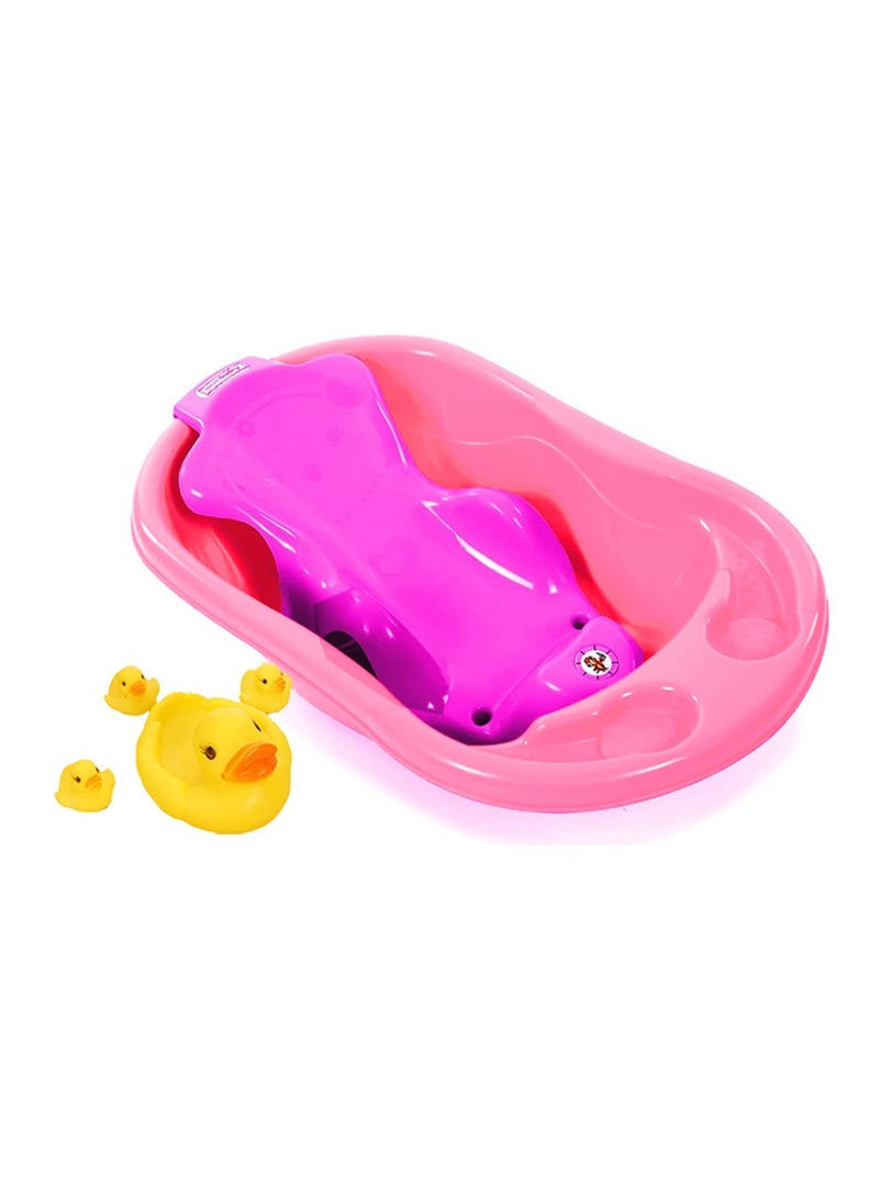 Sunbaby Buy 2 Get 1 (Sunbaby Splash Bathtub, Baby Sling with Powder Puff Free) - Pink/Yellow