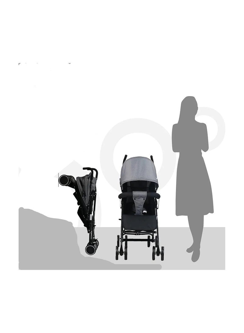 Black Lightweight Baby Buggy Stroller