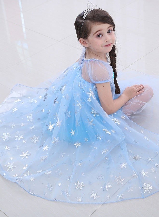 Frozen Princess Sequinsed Dress Blue