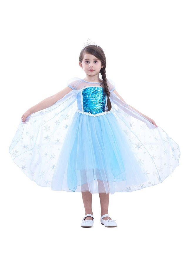 Frozen Princess Sequinsed Dress Blue