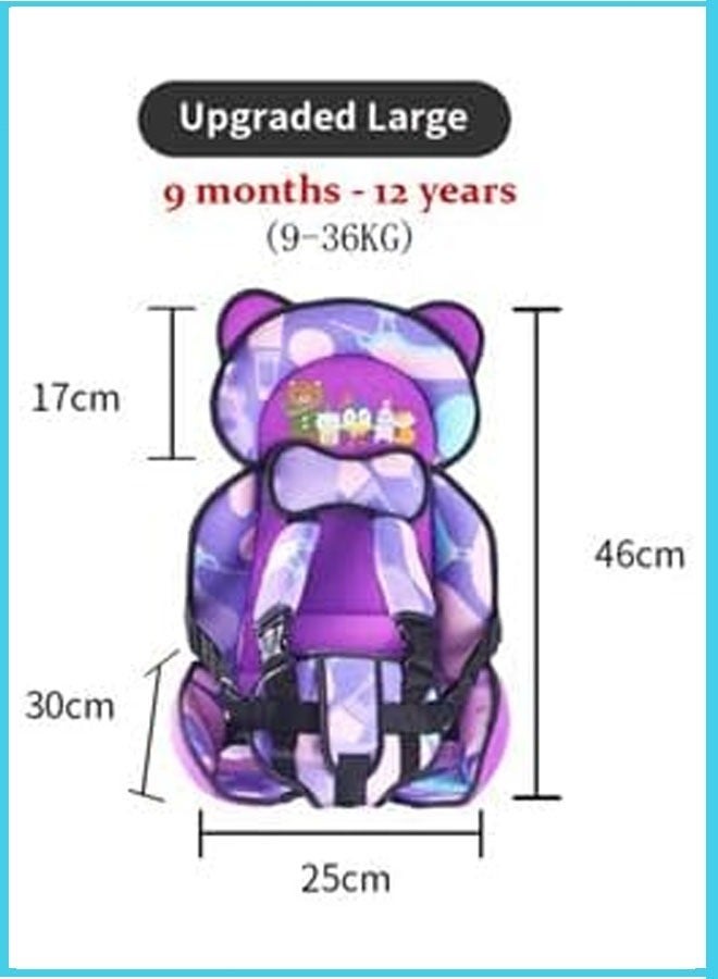 Foldable Auto Child Auxiliary Safety Travel Car Seat Accessories, 0 - 12 Years