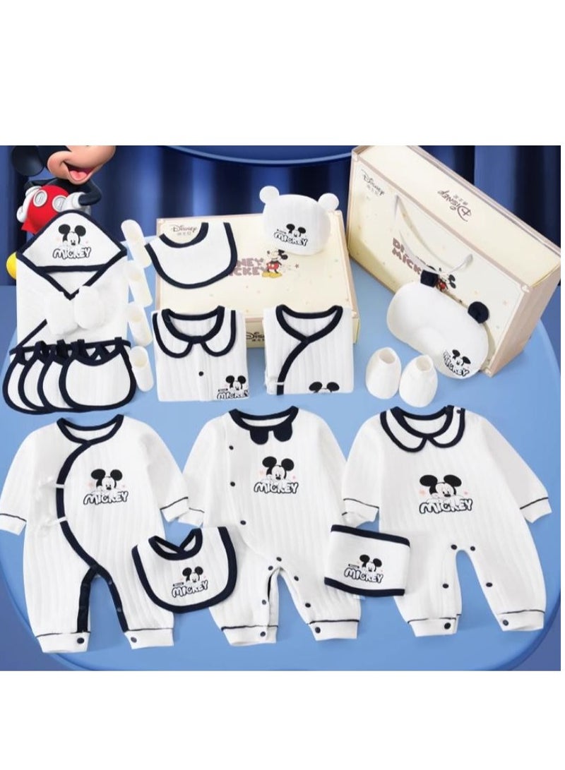 24 Piece Set - Newborn Baby Mickey Cartoon Clothes Gift Box Set