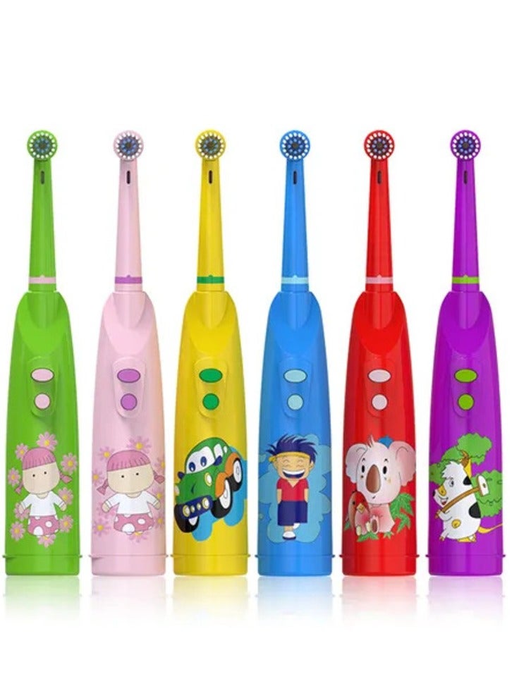 Kids' Battery-Powered Electric Toothbrush (Assorted Designs) Pack of 2