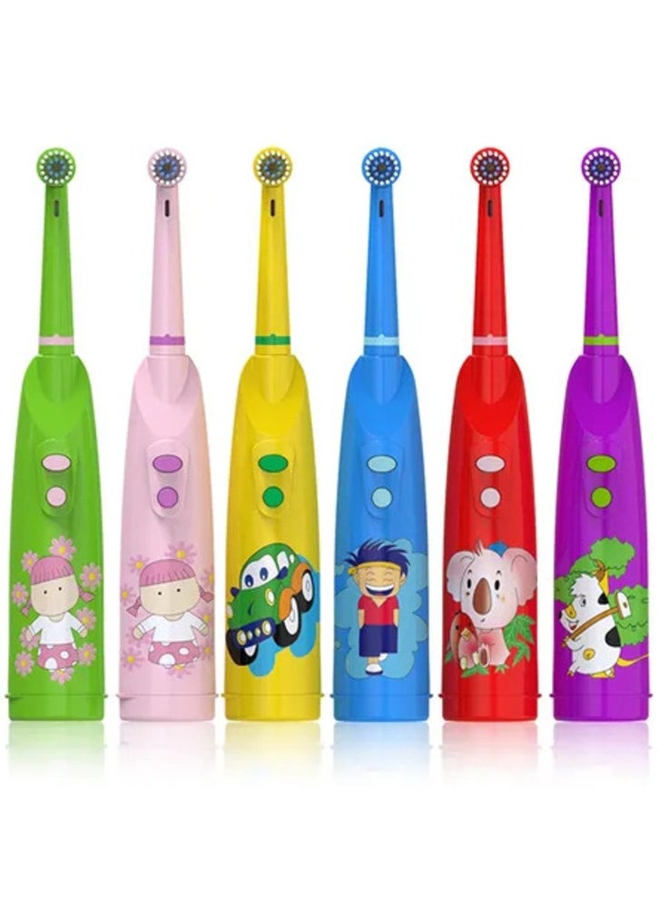 Kids' Battery-Powered Electric Toothbrush (Assorted Designs) Pack of 2