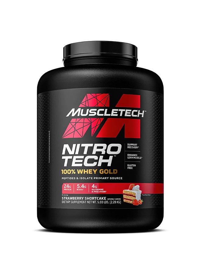 MuscleTech Nitro Tech 100% Whey Gold Strawberry Shortcake 5lbs US (RB)