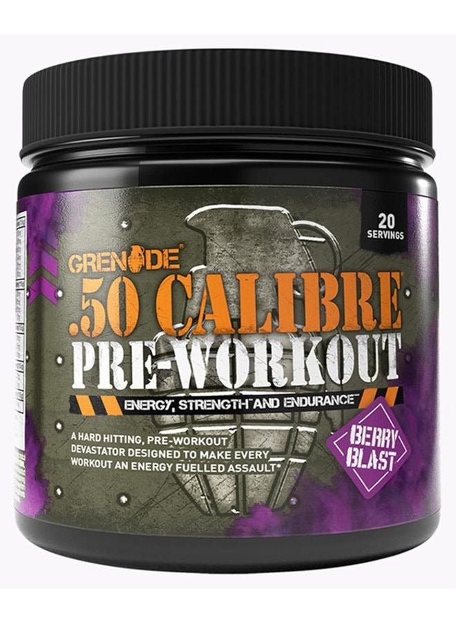Grenade 50 Calibre Pre Workout Devastation - Berry Blast, 20 Servings