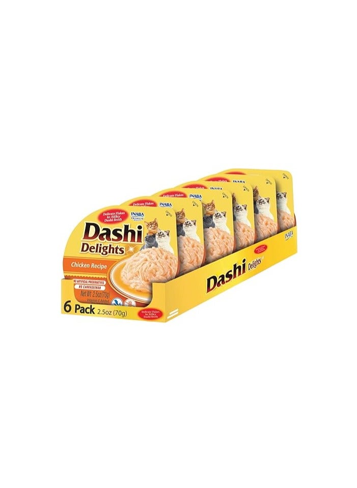 Inaba, Dashi Delight, Chicken Recipe - 70g X 6pcs - For Cat