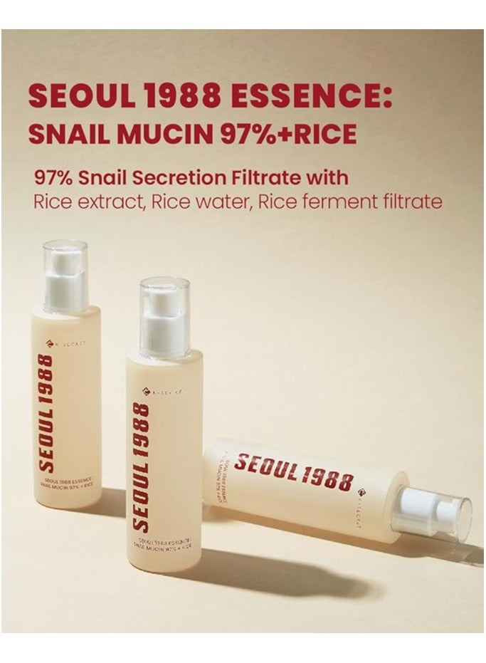 SEOUL1988 Essence : Snail Mucin 97% + Rice 100ml