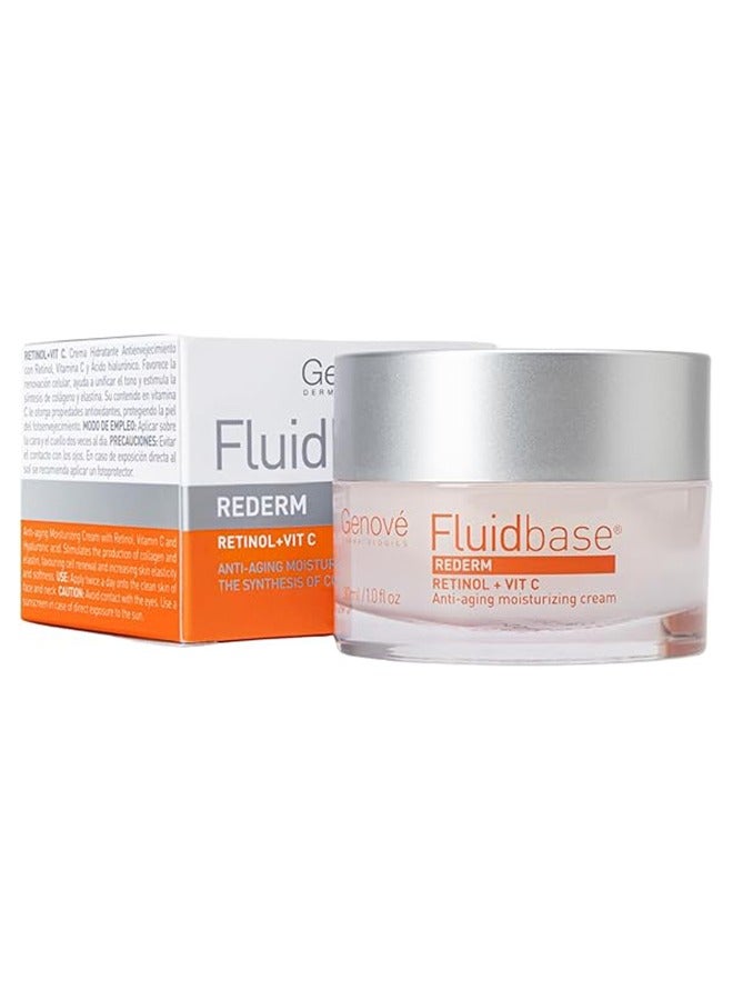 Genove Fluidbase Anti-Aging Moisturizing Cream Retinol+ Vitamin C +H.Acid 30ML