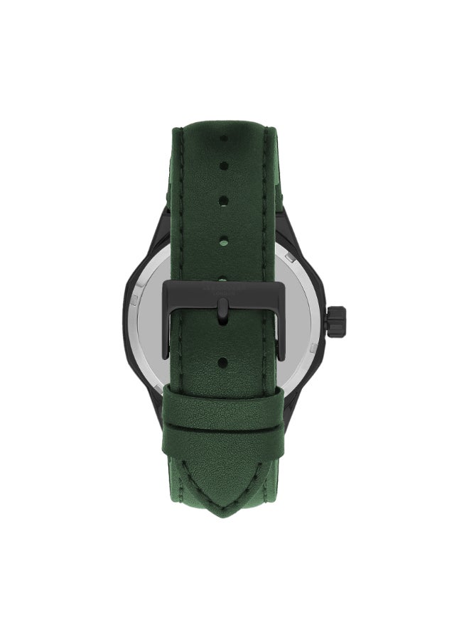 Men's G3265 Movement Watch, Automatic Display and Leather Strap - LC07904.077, Green