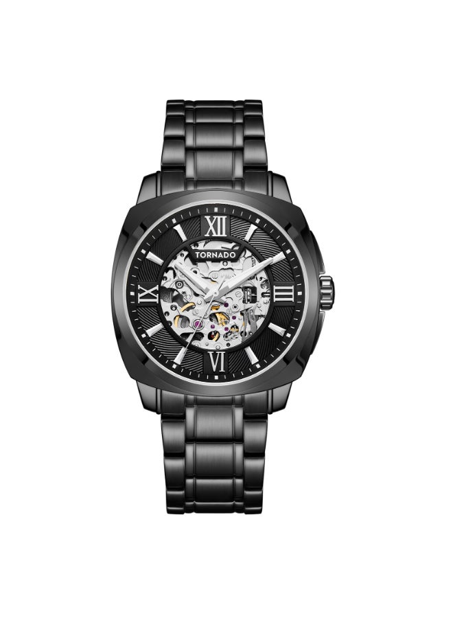 Tornado  Men's Automatic Black Dial Watch - T7316-BBBBW