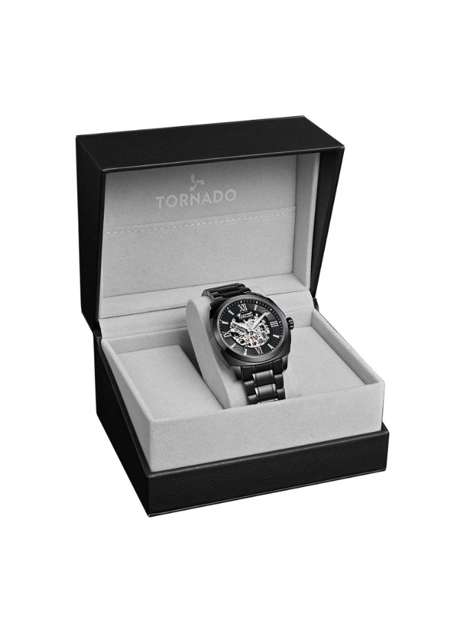 Tornado  Men's Automatic Black Dial Watch - T7316-BBBBW