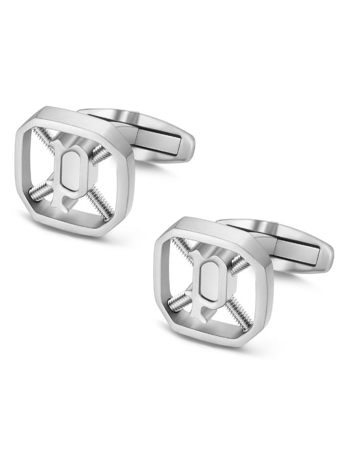 Spring Cufflinks For Men Silver Color