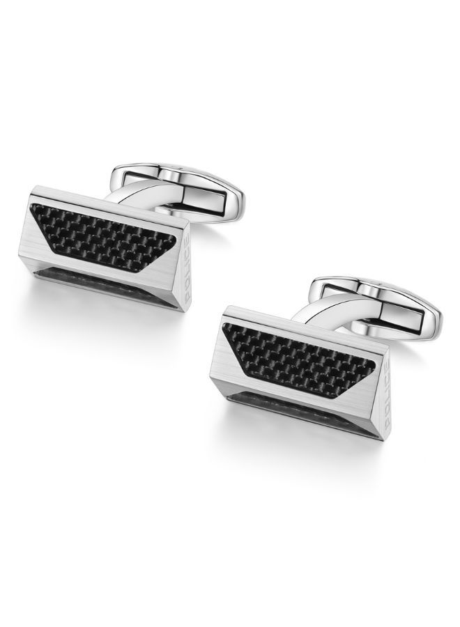 Geometric Metal Cufflinks For Men Silver Color