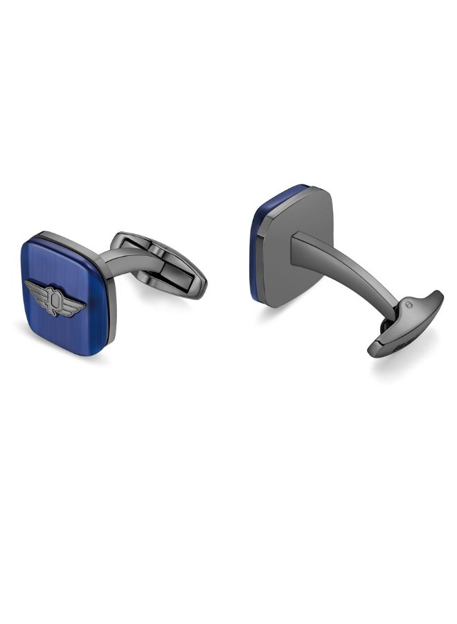 Square Cufflinks For Men Black Metal Plated