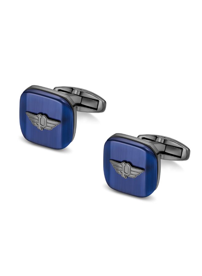 Square Cufflinks For Men Black Metal Plated