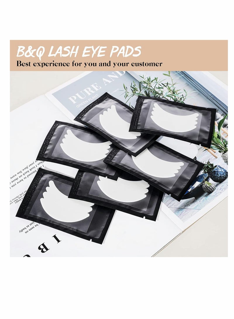 50 Pairs Hypoallergenic Under Eye Pads for Lash Extensions - Lint-Free, Waterproof Foam Eye Patches for Perfect Lash Application, Sticky & Comfortable B&Q LASH Pads