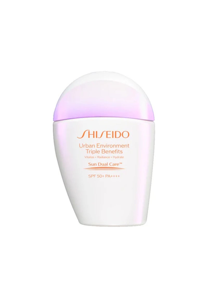 SHISEIDO Urban Environment Triple Beauty Suncare Emulsion - SPF 50+, 30ml