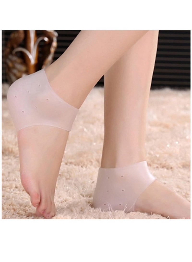 Heel Protectors 6PCS Heel Gel Socks Gel Heel Protection New Material Silicone Heel Protection Very Suitable For Plantar Fasciitis Heel Pain Relief For Men & Women