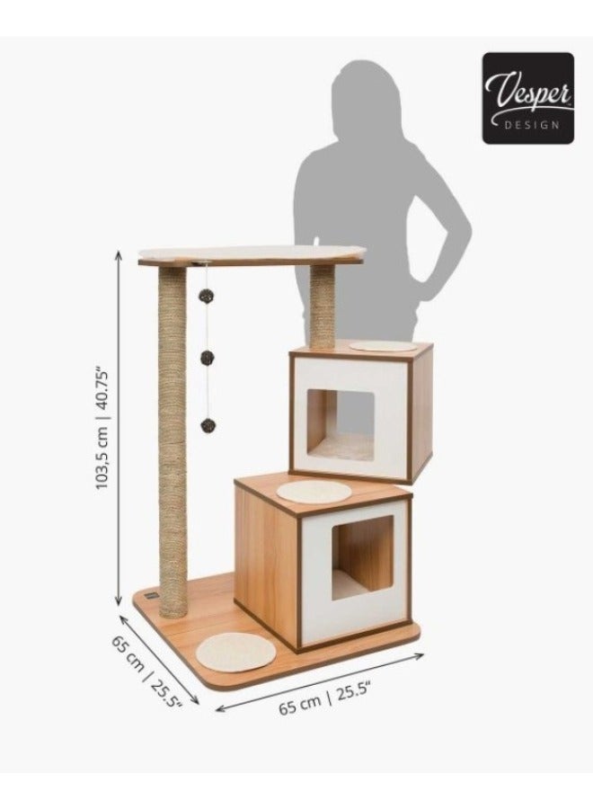 Catit Vesper Cat Furniture VDouble Walnut