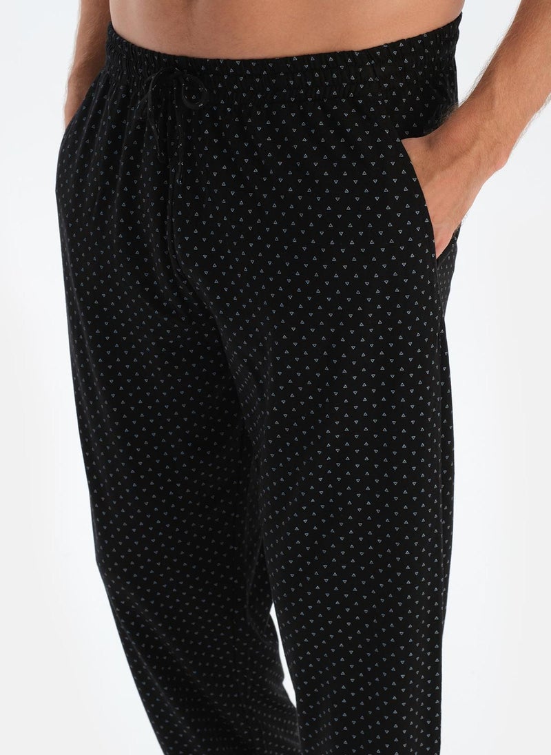 Micro Print Trousers Supreme Mid Rise Sleepwear