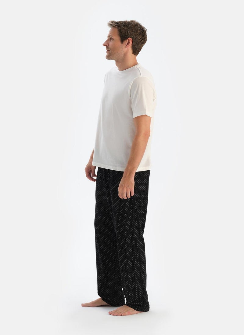 Micro Print Trousers Supreme Mid Rise Sleepwear
