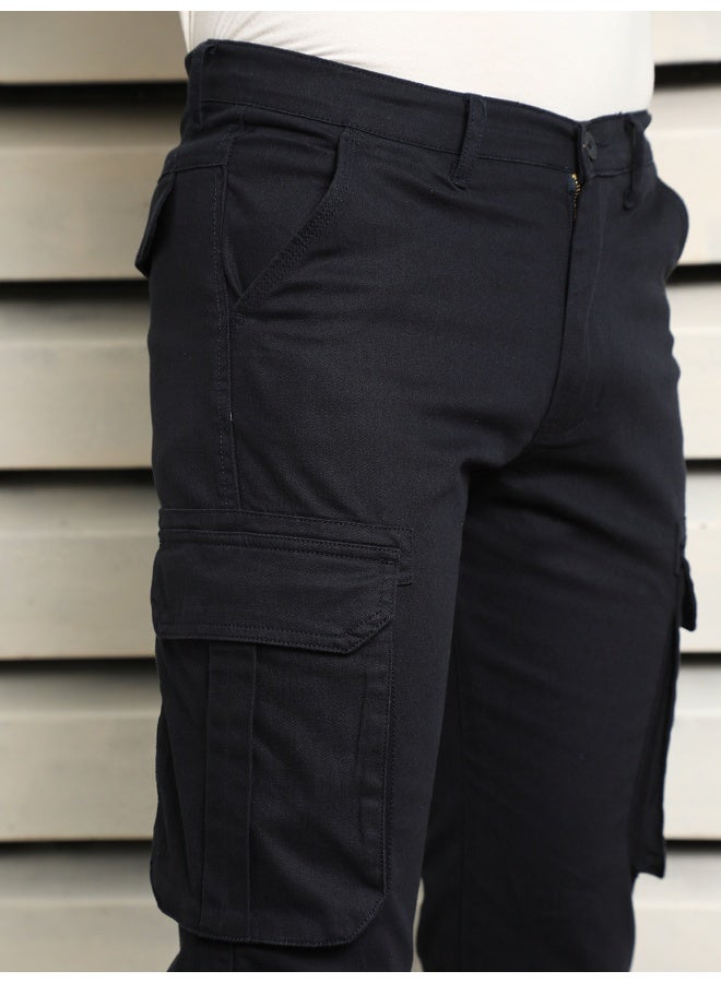 Men's Navy Straight Trousers - Stylish and Versatile for All Occasions