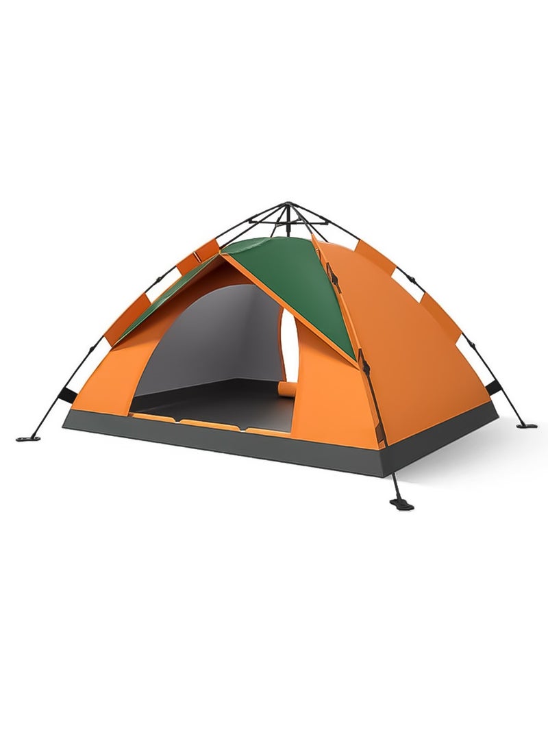 Camping Tent with Weather Technology, Instant Setup 4 Person Waterproof Tent, Double-Thick Fabric And Carry Bag, Sets Up In Few Minutes Automatic Tent For Outdoor LB-20348