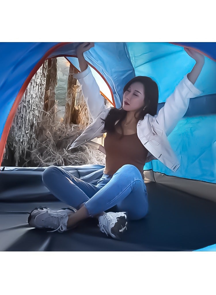 Camping Tent with Weather Technology, Instant Setup 4 Person Waterproof Tent, Double-Thick Fabric And Carry Bag, Sets Up In Few Minutes Automatic Tent For Outdoor LB-20348