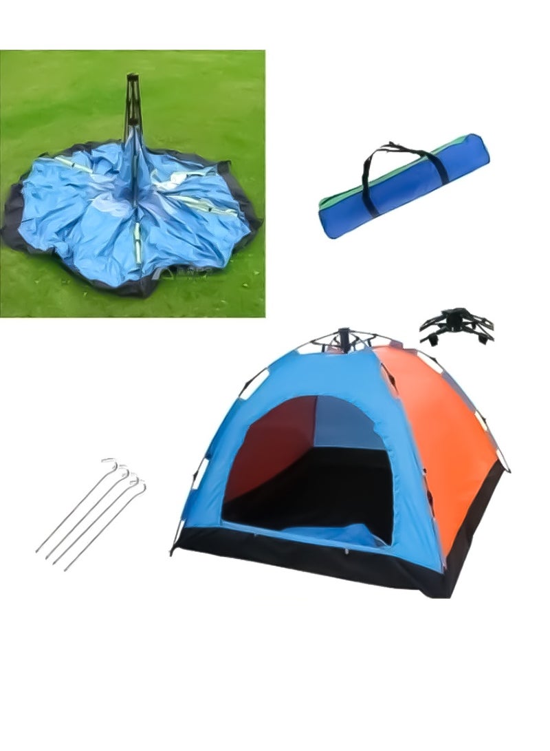 Camping Tent with Weather Technology, Instant Setup 3 Person Waterproof Tent, Double-Thick Fabric And Carry Bag, Sets Up In Few Minutes Automatic Tent For Outdoor (2x2.5 Meter)