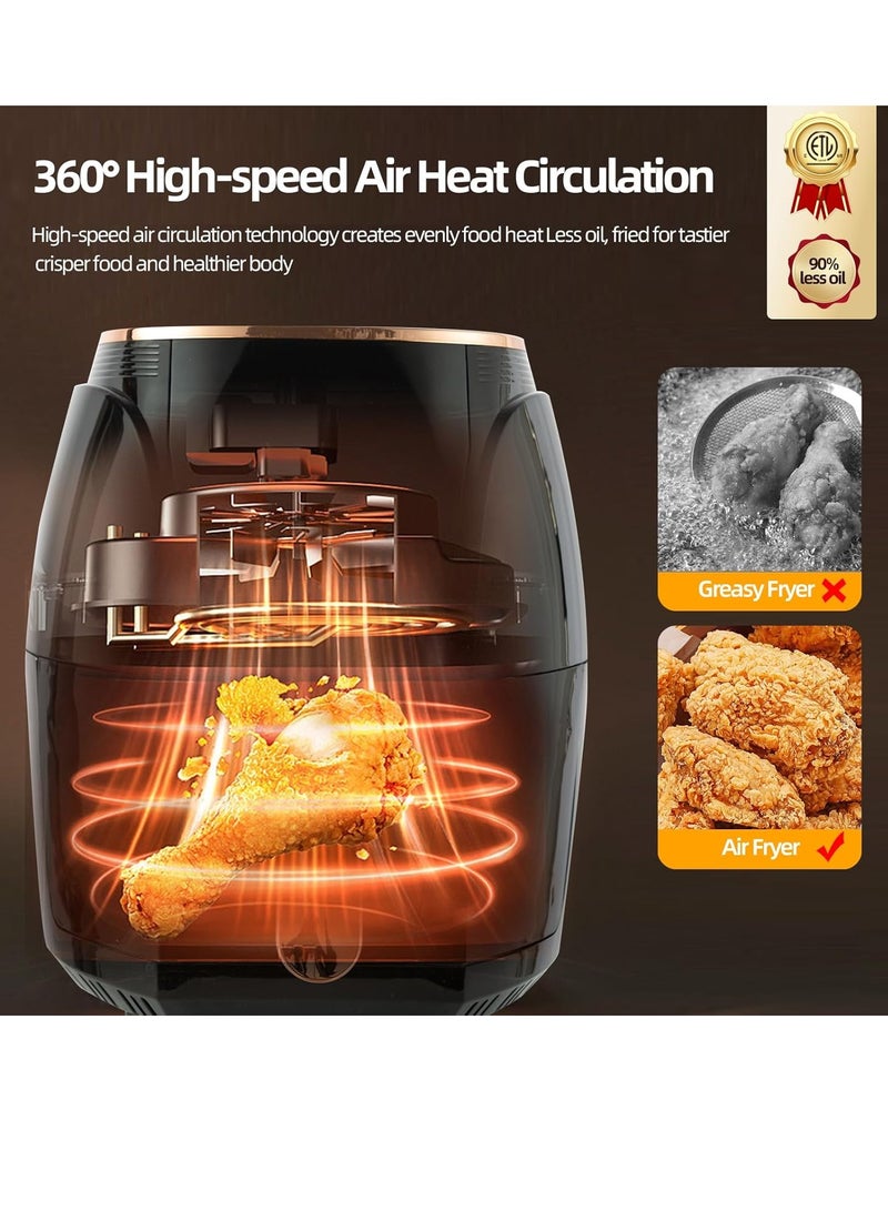 Air fryer large capacity 6L multifunctional air fryer full touch electric fryer oven