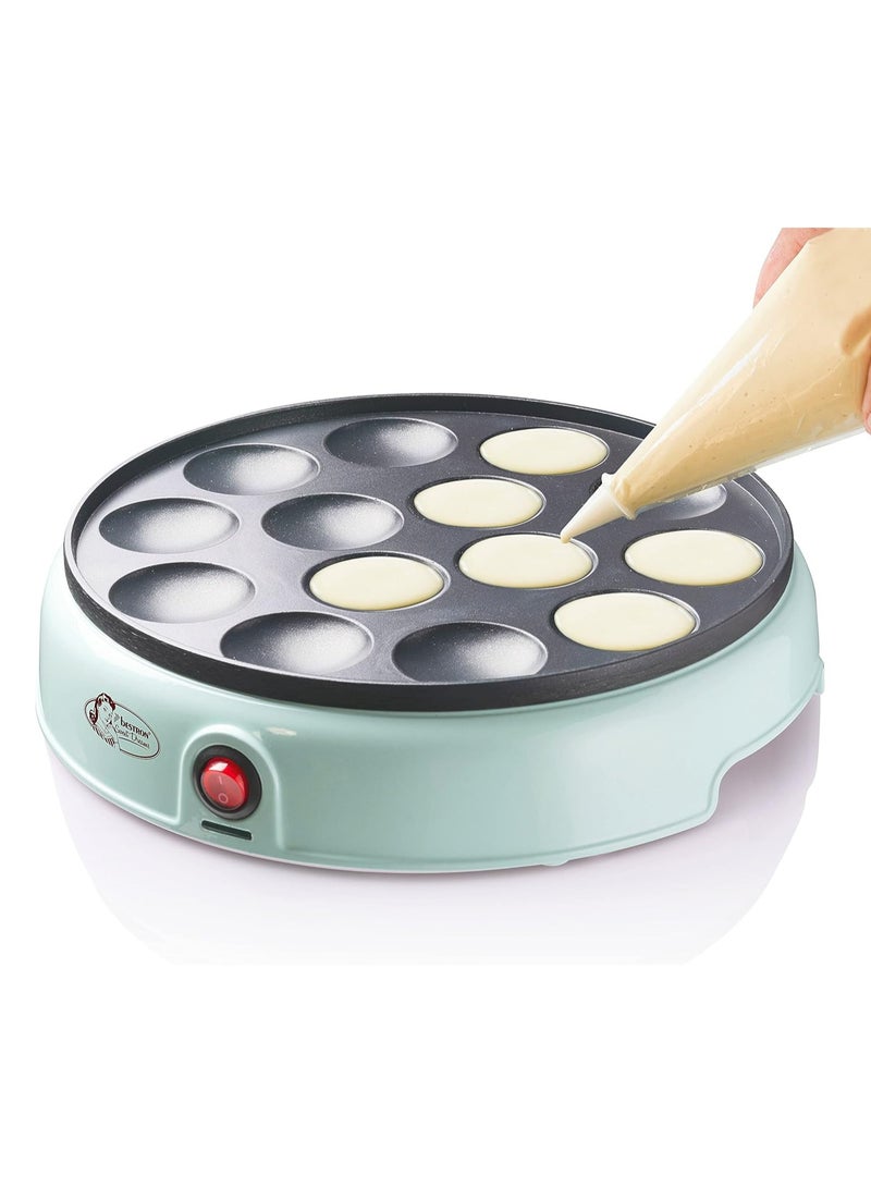 Poffertjes Maker in Retro Design, Non-Stick Pancake Maker, Mint