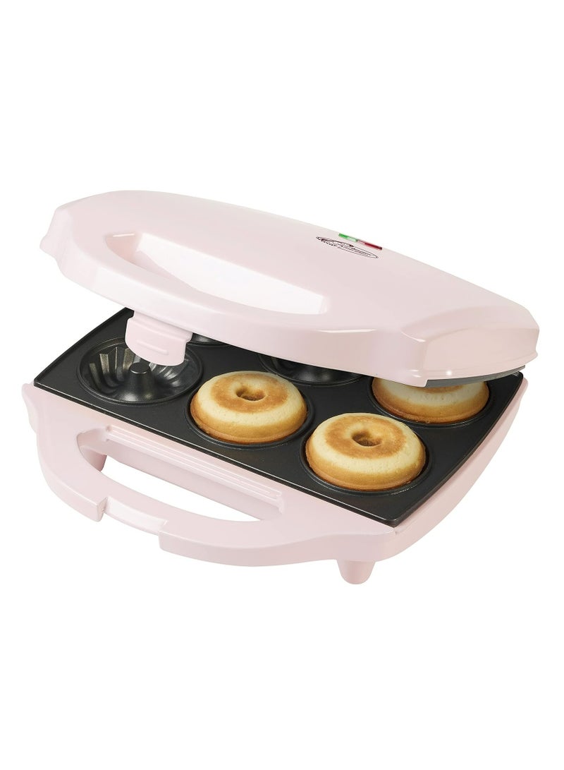 Bundt Cake Maker for 6 Mini Cakes with Non-Stick Coating, 900 Watt, Pink