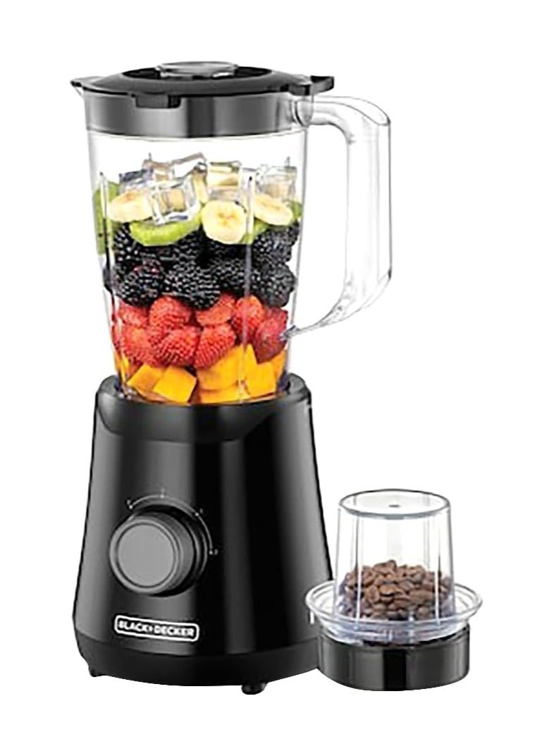 Black & Decker + 500W Blender with Grinding Mill and Clear 1.5 Liter BX530-B5