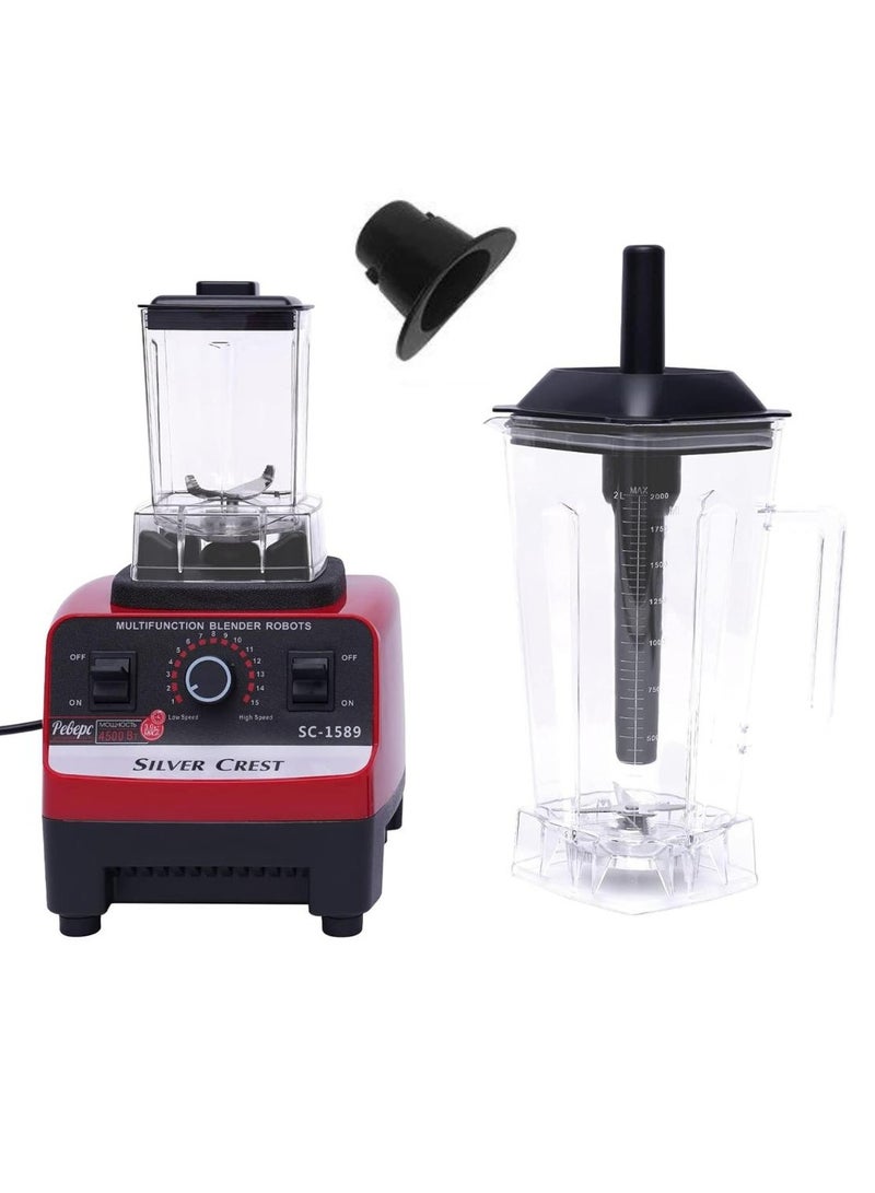 Heavy Duty 2 Cups Silver Crest Sc-1589 Blender And Grinder 4500W Multifunction Blender