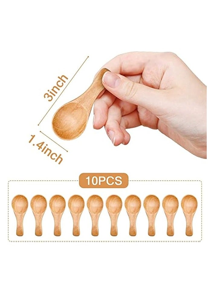 Small Wooden Teaspoon, Wooden Teaspoon Small Teaspoons Serving Wooden Utensils for Salt Spoon Honey Coffee Tea Sugar Salt