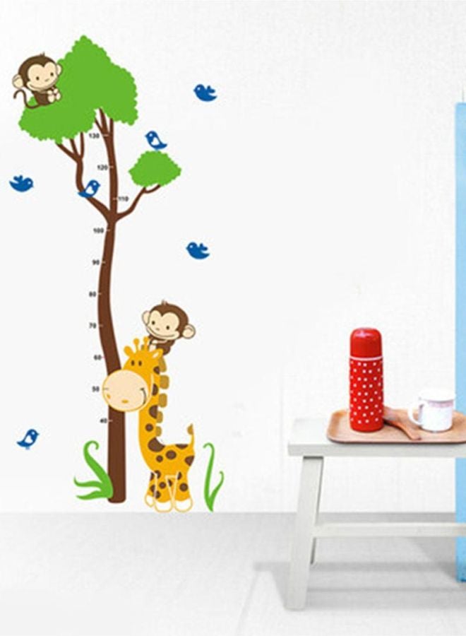 Cartoon Removable Wall Sticker Green/Brown/Yellow 150x75centimeter