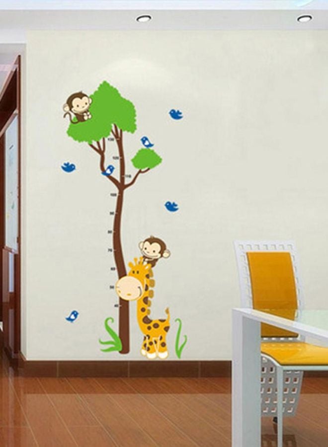 Cartoon Removable Wall Sticker Green/Brown/Yellow 150x75centimeter