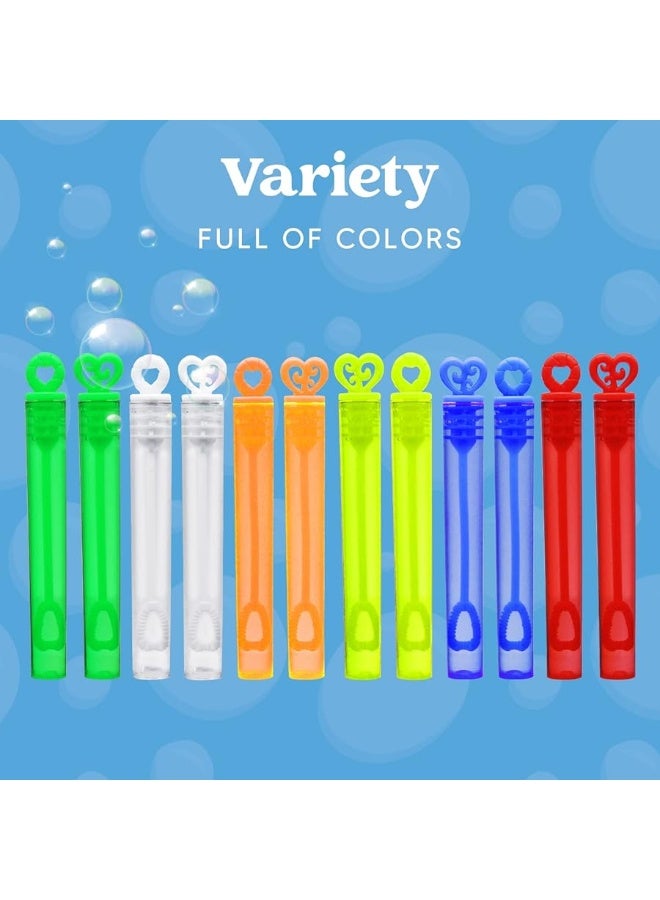 JOYIN 72 Pcs 6 Colors Mini Bubble Wands Bulk Party Favors Assortment Toys for Kids, Carnival Prizes, Wedding, Outdoor Gifts for Girls & Boys, Easter Basket Stuffers Goodie Gift Bag Stuffer Fillers