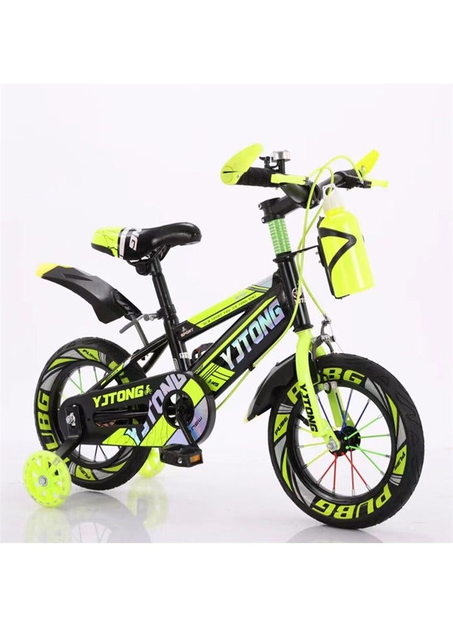 Kids Bicycle with Training Wheels – 12-inch, Adjustable Seat, Water Bottle Holder