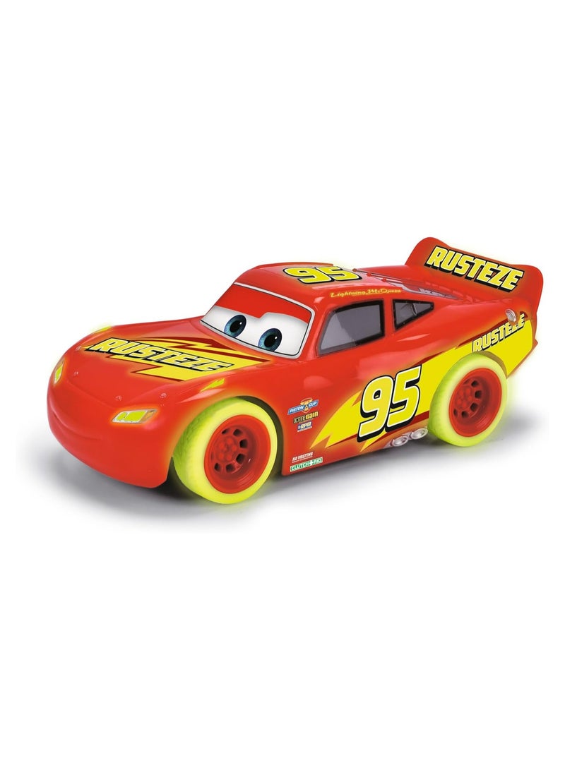 Lightning McQueen and Storm Jackson RC racers with glow effect