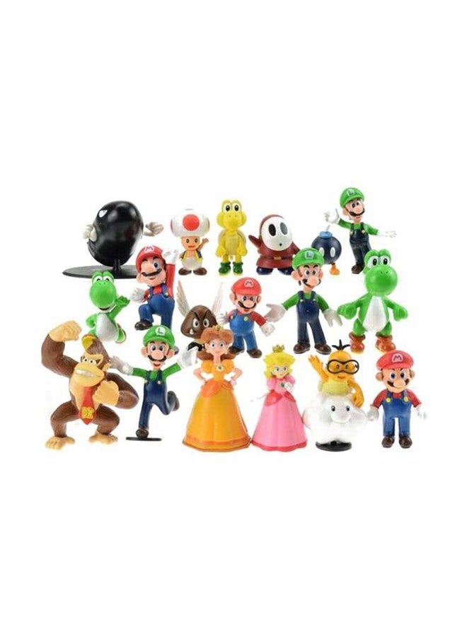 18-Piece Super Mario Bros Action Figure Set